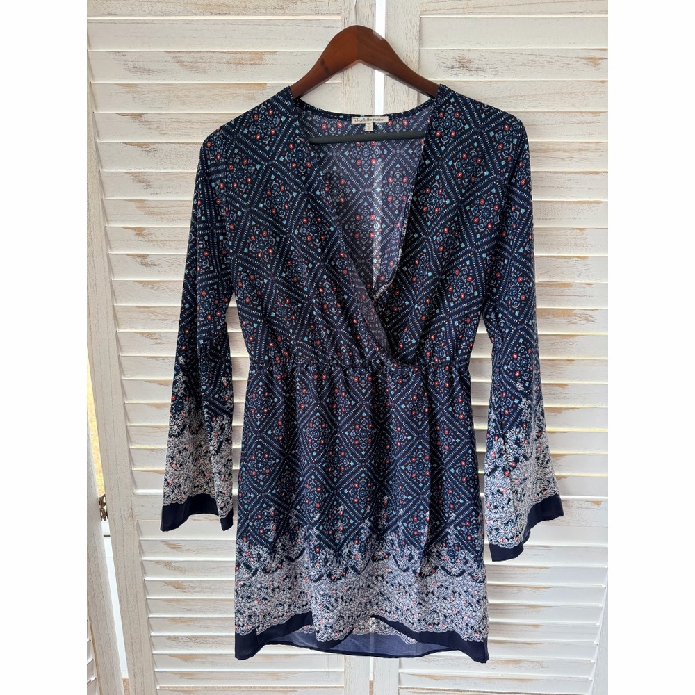 Charlotte Russe | Surplice Geometric Patterned Dress